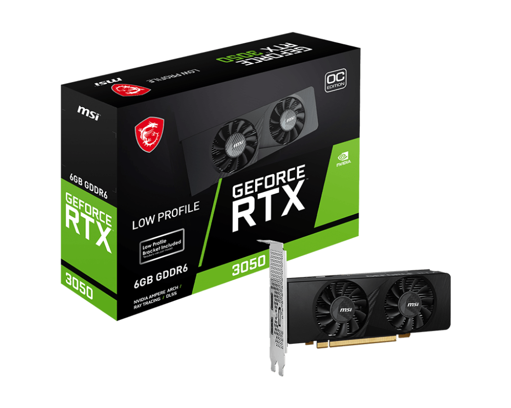 MSI GEFORCE RTX 3050 LP 6G OC GDDR6 96BIT DX12 MSI GEFORCE RTX 3050 LP 6G OC GDDR6 96BIT DX12