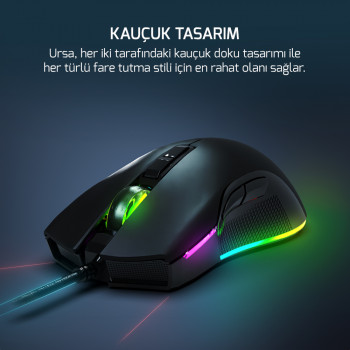 GamePower Ursa 10.000DPI 7 Tuş RGB Optik Gaming Mouse