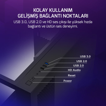 GAMEPOWER WARCRY TOPGLASS 4XARGB GAMING KASA 650W
