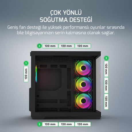 GAMEPOWER WARCRY PRISM 4XARGB FAN GAMING KASA 650W