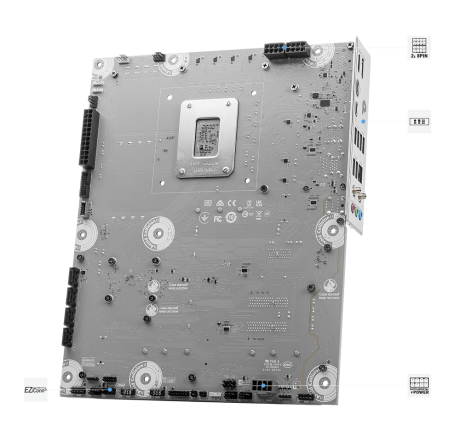 MSI PRO Z890-S WIFI PZ DDR5 8800MHZ(OC) USB 20Gbps 3xM.2 1xTB4 HDMI DISPLAY 2.5G LAN WIFI7 ATX 1851P