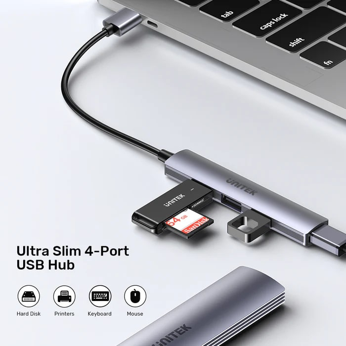 UNITEK TYPE-A TO 4 PORT USB HUB (USB3.0 + 3 x USB2.0) (H1208A)