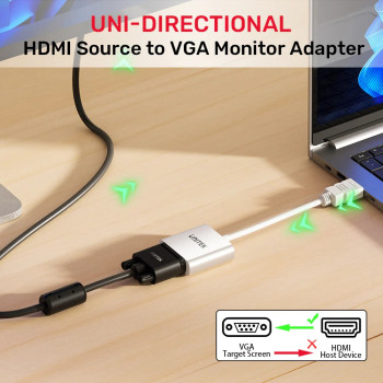 UNITEK HDMI TO VGA DÖNÜŞTÜRÜCÜ 1080P&60Hz (Y-6333C01)